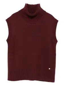 Свитер без рукавов с высоким воротником Niu, красный