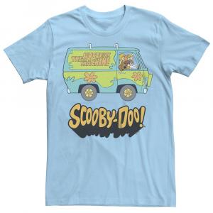 Мужская футболка с изображением профиля Scooby-Doo Mystery Machine Licensed Character, цвет Light Blue