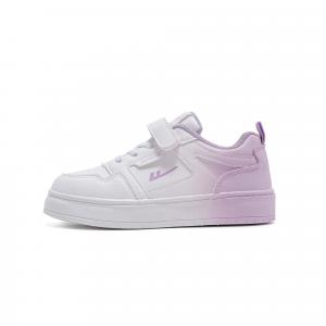 Нескользящие и дышащие низкие детские кроссовки для скейтбординга WARRIOR, белый/фиолетовый