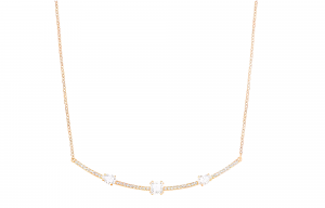 Swarovski Серые колье для женщин из розового золота