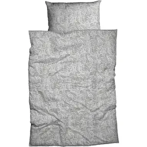 Постельное белье CASATEX «Lunis», дизайн «пейсли», свежие и приятные цвета, серебряный