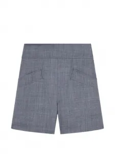 Меланжевые шорты с завышенной талией GANNI, серый