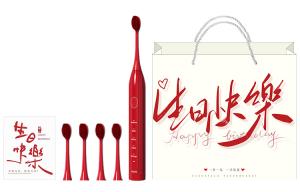 Электрическая зубная щетка AUX, красный