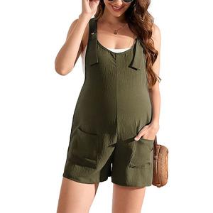 Комбинезон для беременных с квадратным вырезом и регулируемыми бретелями Clearflower, Army Green