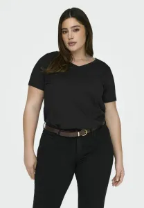 Футболка carbonnie life v ashape, базовая футболка Only Carmakoma, Black