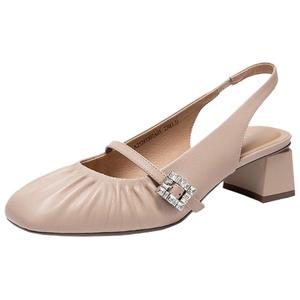 C°BANNER Модель Muted Series на платформе 4 см каблук-столбик женские туфли на высоком каблуке - абрикос, цвет Apricot