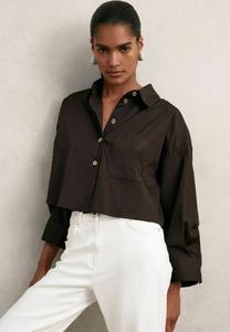 Блуза Reiss REGULAR FIT CROPPED , Chocolate Brown/Brown