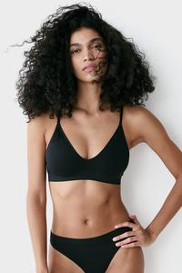 Мягкий бесшовный бюстгальтер с подкладкой H&M, черный