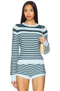 Свитер Manny Solid & Striped, evergreen & sky stripe