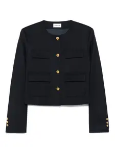 Куртка с круглым вырезом и застежкой на пуговицы P.A.R.O.S.H., синий