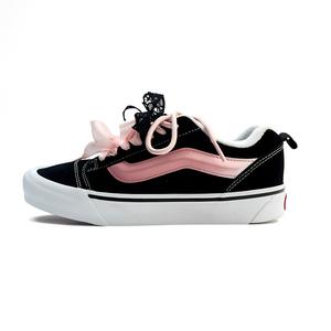 Vans Knu Skool устойчивые к истиранию низкие кроссовки для скейтбординга unisex черный розовый