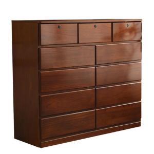 Yu Senyi Комод для спальни и гостиной из массива дерева, 8 ящиков, цвет black walnut