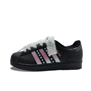 Adidas Originals Кроссовки для скейтбординга Superstar 2 Low Top, женские, черные