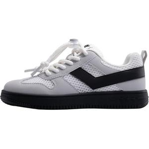 Низкие противоскользящие износостойкие детские кроссовки для скейтбординга Pony, серый/белый/черный