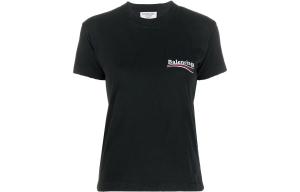 Футболка женская Balenciaga с логотипом, черный