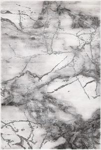 Ковер SAFAVIEH, 69 x 122 см, Craft Collection, Grey & Silver, современный абстрактный дизайн, не линяет и прост в уходе, идеален для помещений с высокой проходимостью: прихожая, гостиная, спальня (CFT877G)