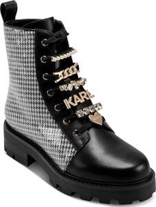 Женские повседневные ботинки KARL LAGERFELD для холодной погоды Mela-Combat, Black/White
