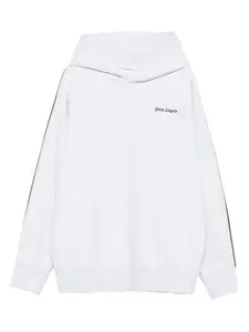 Толстовка с капюшоном и полосками Palm Angels Kids, серый