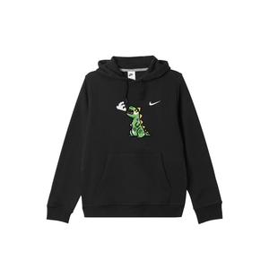 Nike Мужская толстовка Club с капюшоном, черная, утепленная, стандартного размера