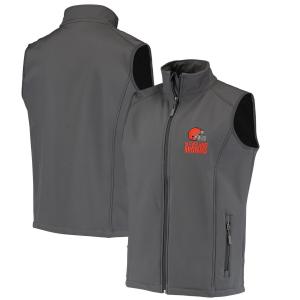 Мужской темно-серый жилет с молнией во всю длину Dunbrooke Cleveland Browns Circle Archer Softshell