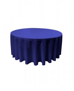 Круглая скатерть из полиэстерового поплина диаметром 120 дюймов Прочная и элегантная Slickblue, Royal