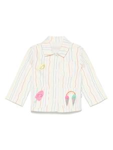 Полосатая куртка Stella McCartney Kids, белый