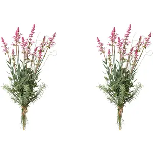 Креативное зеленое искусственное растение «Шалфей Микс Буш» Creativ Green, розовый