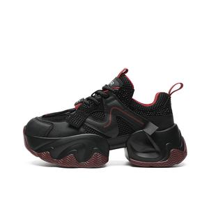 ZHR Сверкающие галактические износостойкие и легкие низкие массивные кроссовки женские - черный красный, цвет Black Red