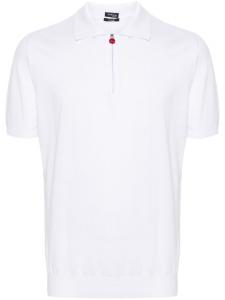 Kiton рубашка поло в рубчик, белый