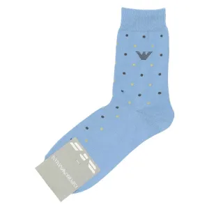 Повседневные носки средней длины EMPORIO ARMANI с принтом в виде орла в горошек.