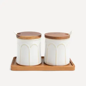 Набор из 2-х керамических сахарниц Rome El Corte Inglés, бежевый