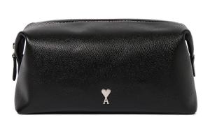 Ami Logo Plaque Zip Up Toilet Pouch AMIPARIS, basic set (bag+dust bag)