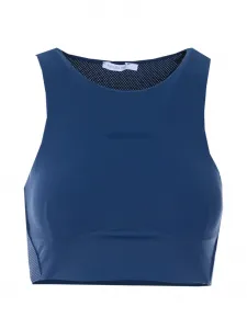 Укороченный топ без рукавов Patrizia Pepe, синий