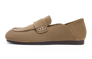 Повседневные однобортные туфли женские абрикосового цвета EBLAN, Apricot