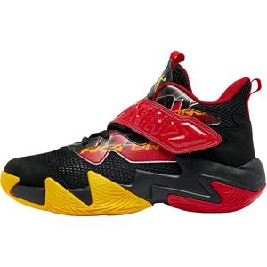 Детские баскетбольные кроссовки с противоскользящей подошвой и износостойким верхом QIAODAN, черный