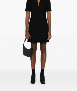 Мини-платье с вырезом Jewel Neck черного цвета BARBARA BUI