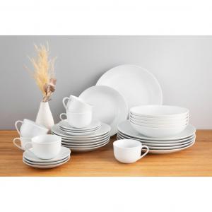 Мой домашний сервис Kombiservice Angi Набор посуды, гармоничная, модная форма Coupe My Home, белый