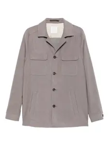 Куртка с накладными карманами и застежкой на пуговицы Eleventy, коричневый