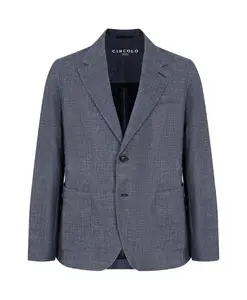 Синий пиджак прямого кроя Circolo 1901, синий