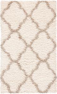 Ковер SAFAVIEH, 336 x 458 см, Dallas Shag Collection, цвета Ivory & Beige, узор Trellis, без линьки и простой в уходе, идеален для помещений с высокой проходимостью в гостиной, спальне (SGDS257B)
