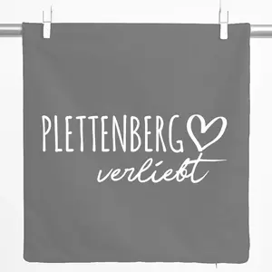 Декоративная наволочка Huuraa с надписью Влюбленный Плеттенберг, подарок, 40x40 см, серый стальной хлопок, украшение из Плеттенберга Hellweg Druckerei