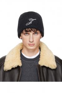 Jacquemus Серая шапка-бини "спираль"