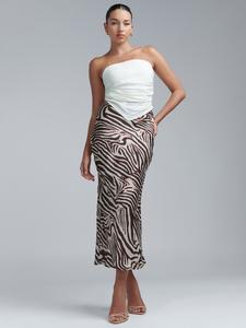 Юбка BWLDR Alisa, цвет Brown/Red