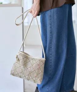 Жаккардовая сумка через плечо One Mile Studio Clip, цвет Light Green 72