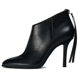 ZARA Туфли на высоком тонком каблуке женские, черные