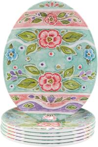 Certified International Joy of Easter меламиновые тарелки для яиц, набор 6 шт, мультиколор, большие