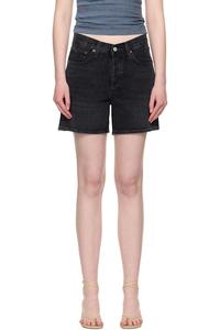 Джинсовые шорты с V-образным вырезом на талии Agolde, цвет bounce