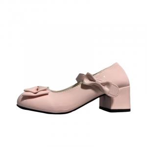 Туфли Мэри Джейн на массивном каблуке для женщин CPXO, Pink High Heels