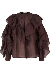 Блуза SECOND FEMALE, темно-коричневый