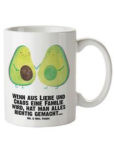 Кружка XL Пара авокадо с надписью на белом фоне Mr. & Mrs. Panda